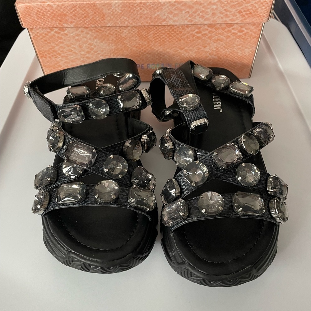 Cape Robbin dark sparklin’ strut platform sandals
Black - Picture 2 of 7